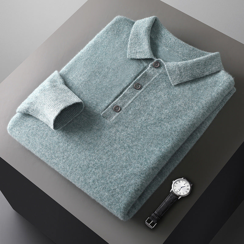 Samuel Strickpullover mit Polokragen und Knopfleiste