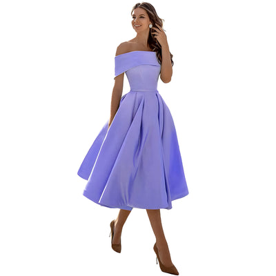 Dearbhla  | Fashion Casual Trägerloses Satin Partykleid