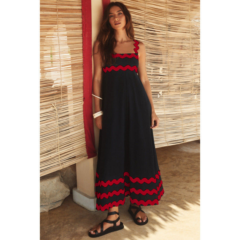 Maxikleid für Frauen mit Boho-Schrägstrich-Stil - Lumeyna