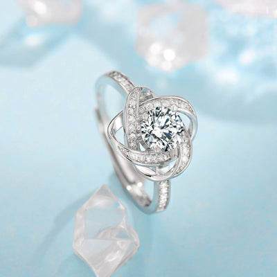 Fleur de Givre Klee-Knoten-Set | Weißgold