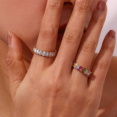 Antoinette Diamant Simulant Gold Ring