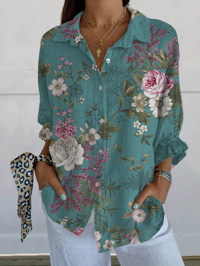 Lorena - Langärmelige bedruckte Bluse