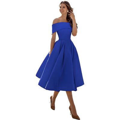 Dearbhla  | Fashion Casual Trägerloses Satin Partykleid
