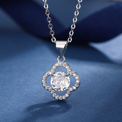 Aria Kleeblatt Charm Satz | Weißgold