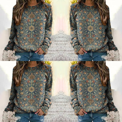 Eva janssen – eleganter pullover mit blumenmuster