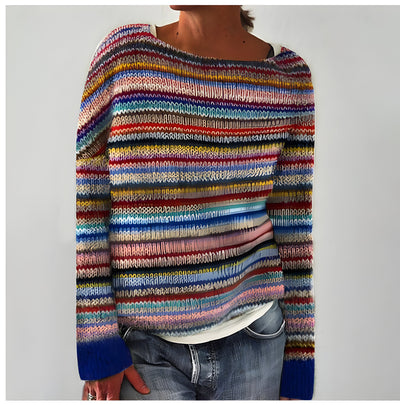Gia - Modischer Strickpullover mit O-Ausschnitt