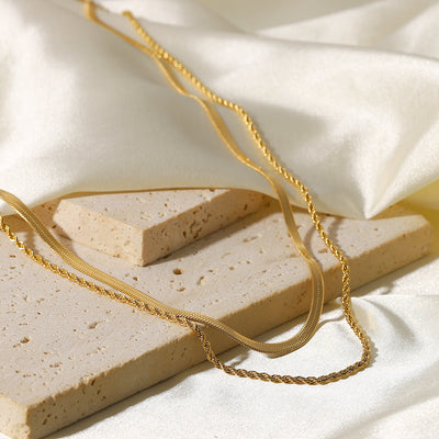 Hailey Mehrschichtige Goldkette Halskette