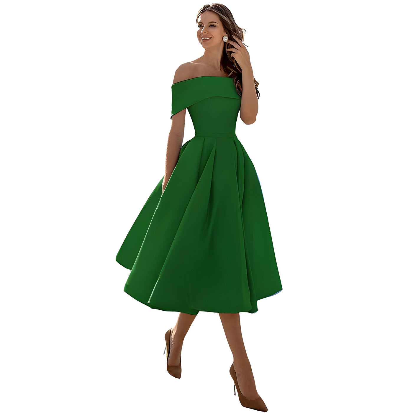 Dearbhla  | Fashion Casual Trägerloses Satin Partykleid
