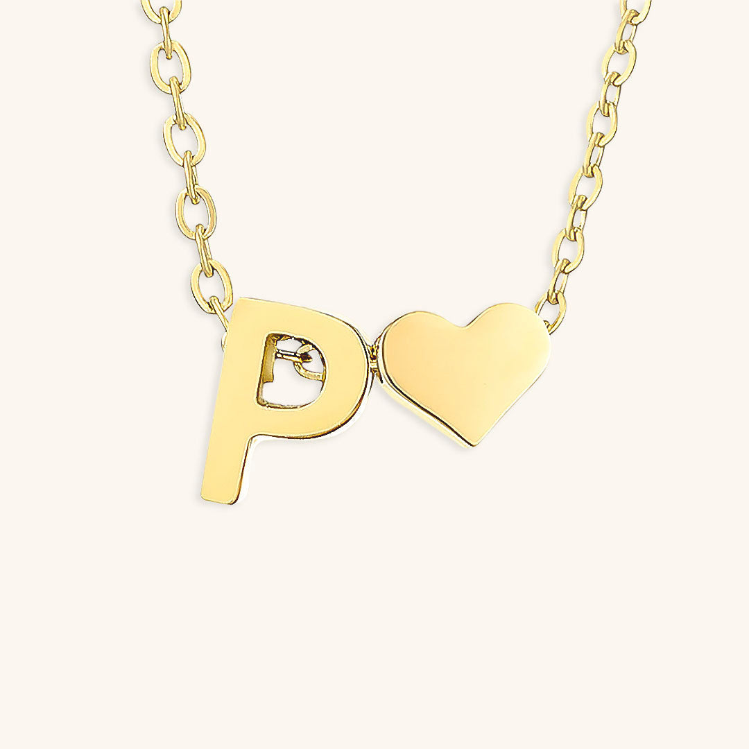 Ria Initial Letter Gold Halskette