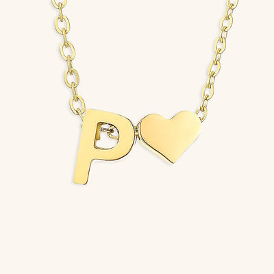 Ria Initial Letter Gold Halskette