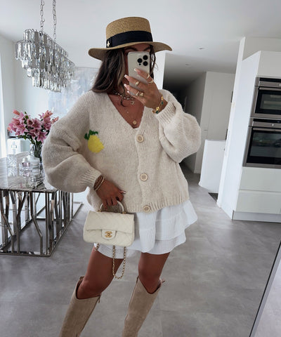 Fiona | Damenpullover mit Zitronenprint