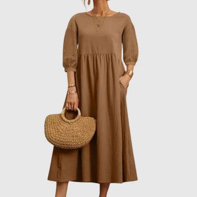 Nozara – Stilvolles Kleid aus Baumwollleinen