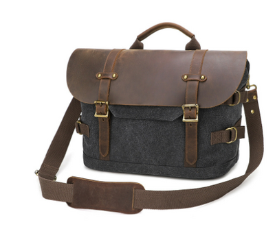 Boulder™ Canvas Schultertasche - Wasserabweisend, Robustes Design, Vintage Stil, Ideal für Alltag