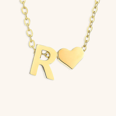 Ria Initial Letter Gold Halskette