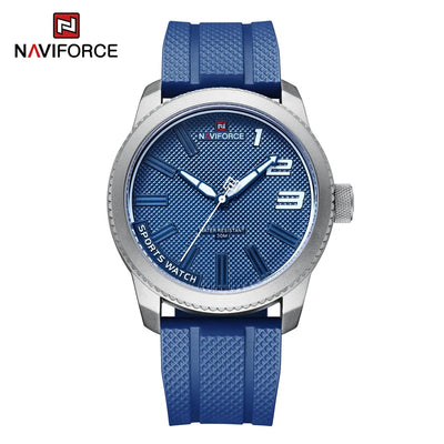 NAVIFORCE NF9202T Luxus Herren Quarz Uhr mit Silikonarmband, 30m Wasserfest, Militärstil, 2022