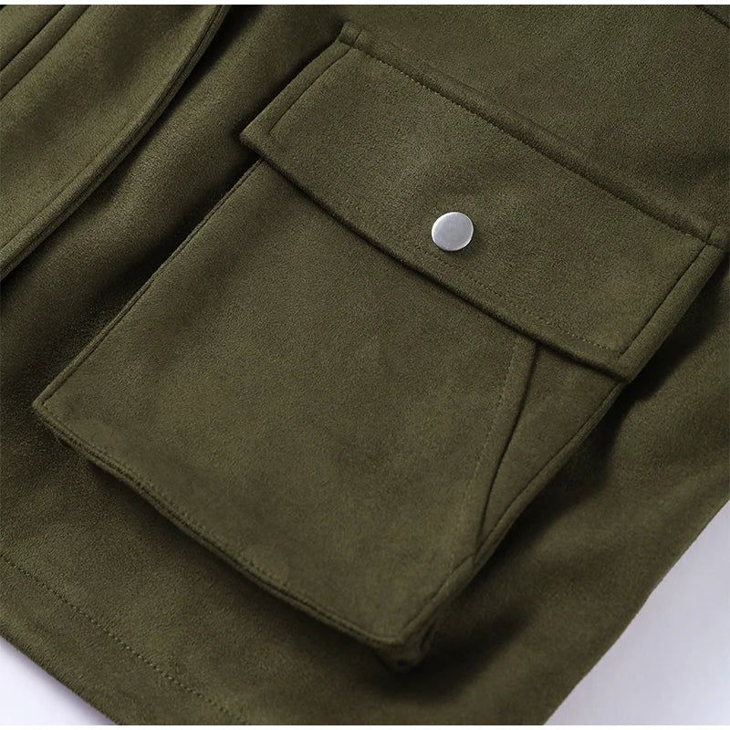 Kaira | Kunstwildleder Kurzjacke Mit Umlegekragen