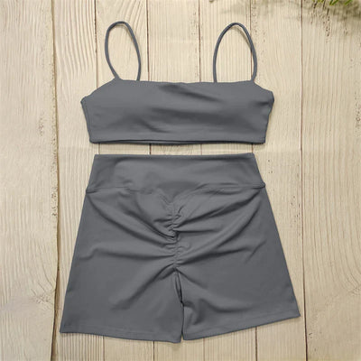 Kurze Fitness Kombination, Elegante Trainingsbekleidung