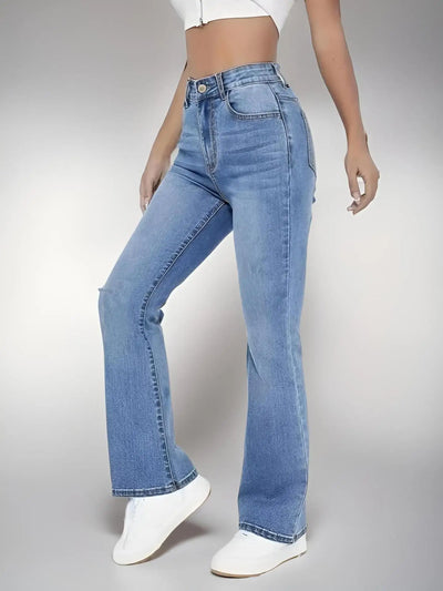 Fiona Bootcut-Jeans mit hoher Taille