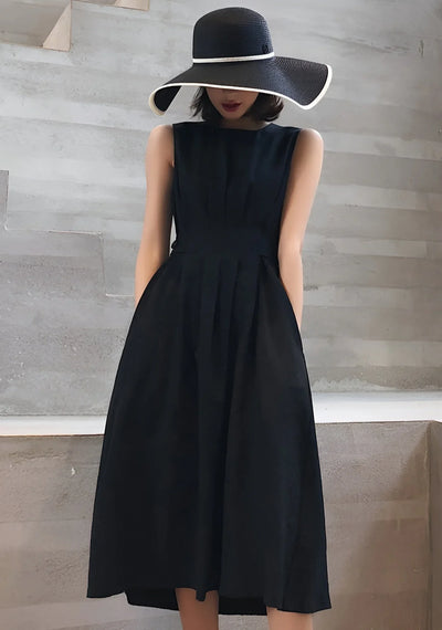 Elyndra – Elegantes Kleid aus Baumwollleinen