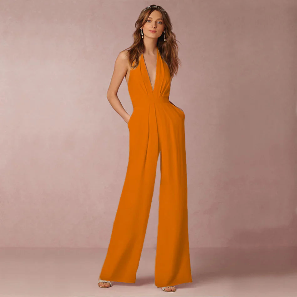 Solennea – Eleganter Neckholder-Jumpsuit