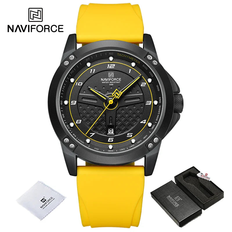NAVIFORCE NF8031 Herren Sportuhr Silikonband, Wasserdicht, Stoßfest, Quarz mit Datum