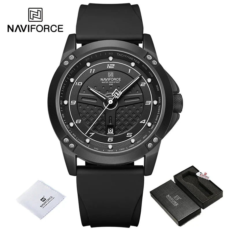 NAVIFORCE NF8031 Herren Sportuhr Silikonband, Wasserdicht, Stoßfest, Quarz mit Datum