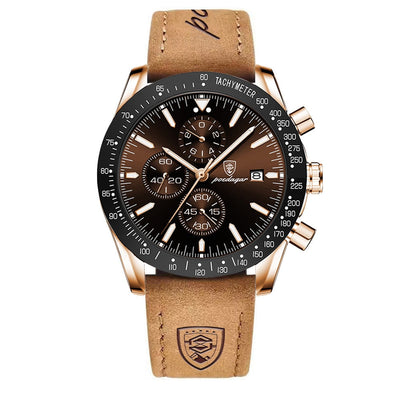 Premium Chronograph Uhr Mit Leuchtdatum, Wasserdicht, Stoßfest, Elegantes Design