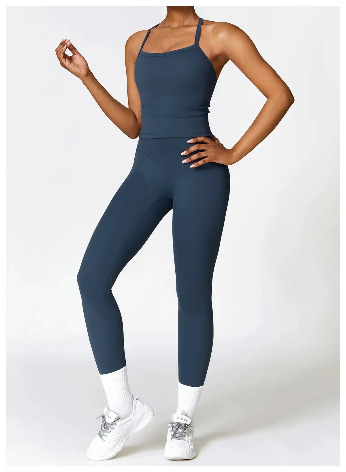 Hochwertige Fitness Kleidung mit Langärmligen Oberteilen und Hochtaillierten Leggings