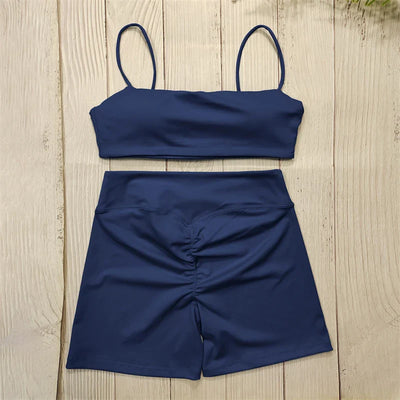 Kurze Fitness Kombination, Elegante Trainingsbekleidung