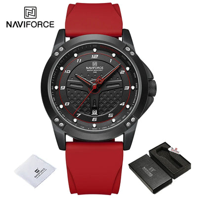 NAVIFORCE NF8031 Herren Sportuhr Silikonband, Wasserdicht, Stoßfest, Quarz mit Datum