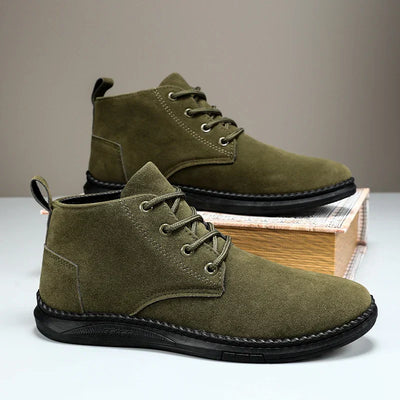 Morrow™ Olivgrüne Wildleder Chukka Boots mit Gepolsterter Innensohle und Gummisohle