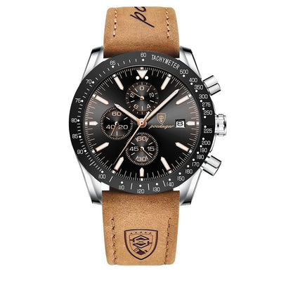 Premium Chronograph Uhr Mit Leuchtdatum, Wasserdicht, Stoßfest, Elegantes Design