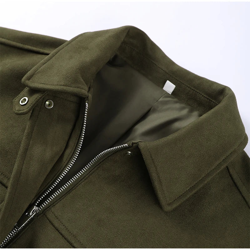 Kaira | Kunstwildleder Kurzjacke Mit Umlegekragen