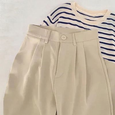 Frida Anzughose mit Bundfalten High Waist