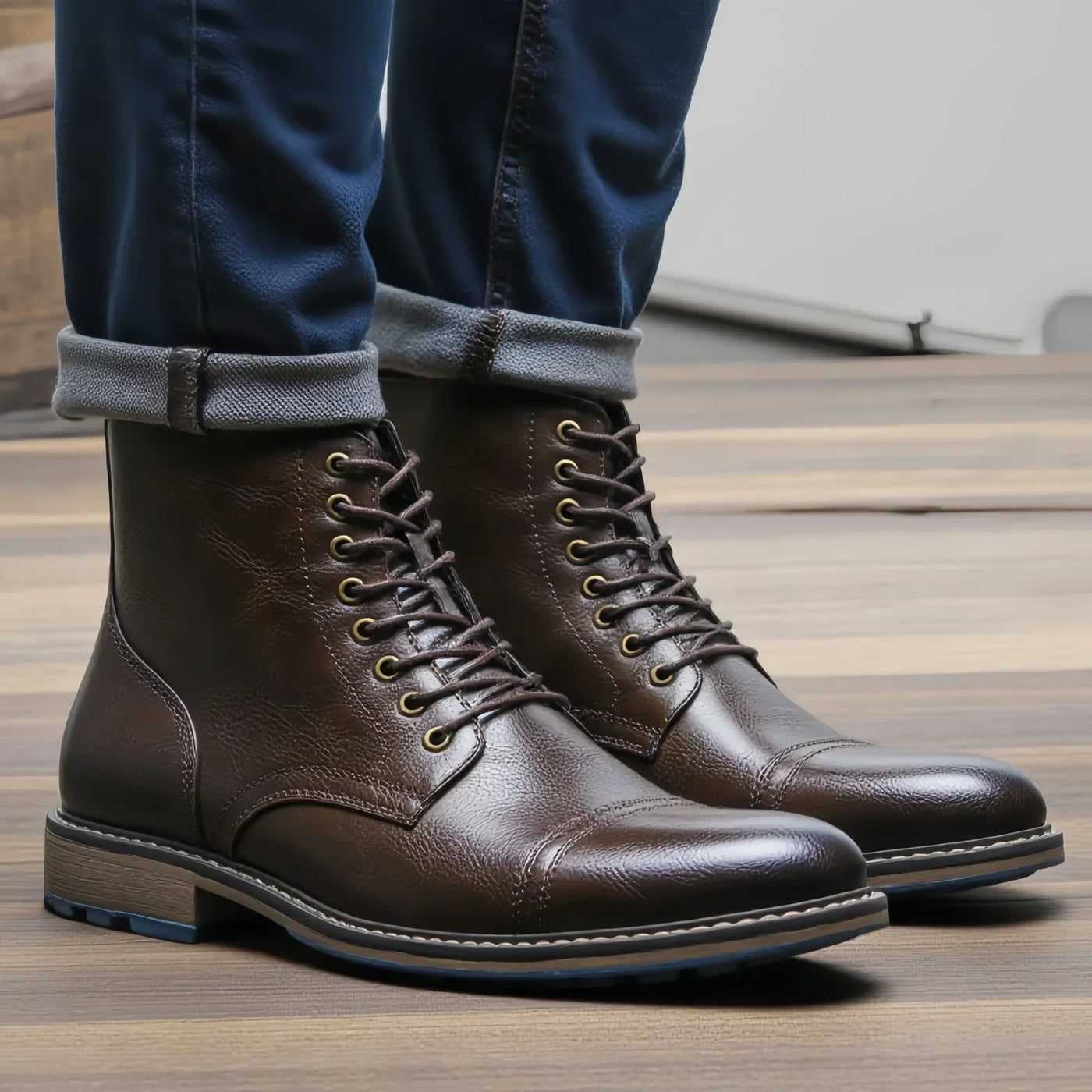 Bravaro™ Urban Combat Stiefel – Hochwertige Synthetik, Robuste Gummisohle, Komfortabel & Stilvoll