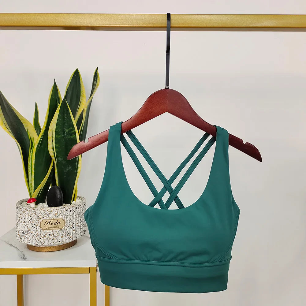 Damen Sport-BH Push-Up Mit Offenem Rücken