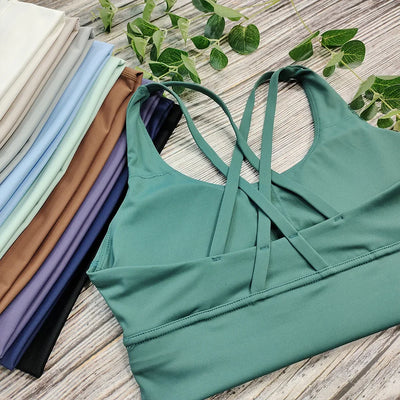 Damen Sport-BH Push-Up Mit Offenem Rücken