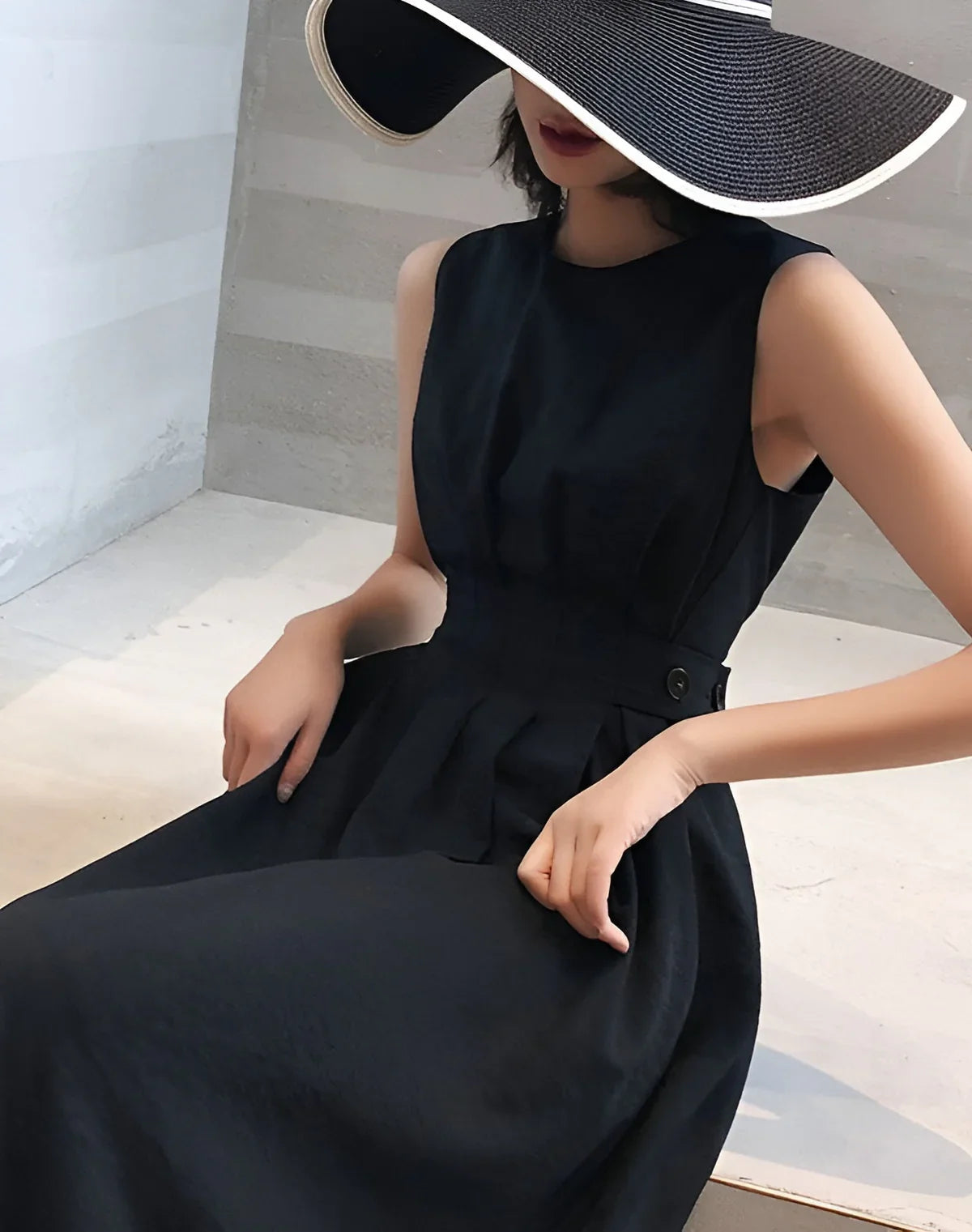 Elyndra – Elegantes Kleid aus Baumwollleinen