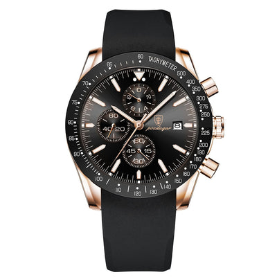 Premium Chronograph Uhr Mit Leuchtdatum, Wasserdicht, Stoßfest, Elegantes Design