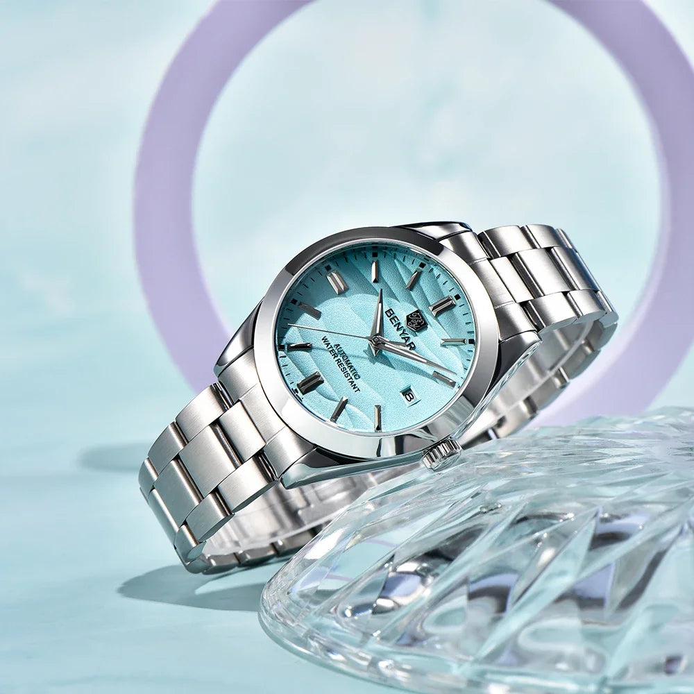 BENYAR BY-5208 40mm Automatik-Uhr, 316L Edelstahl, 50m Wasserdicht, Männermechanik