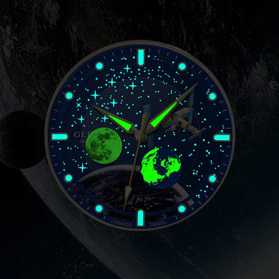 GLENAW Herren Automatische Mechanische Uhr Wasserdicht Modische Armbanduhr 8995