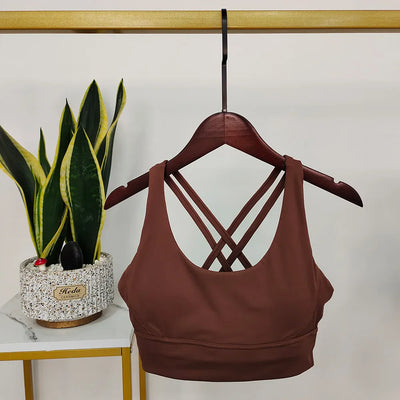 Damen Sport-BH Push-Up Mit Offenem Rücken