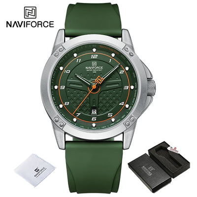 NAVIFORCE NF8031 Herren Sportuhr Silikonband, Wasserdicht, Stoßfest, Quarz mit Datum