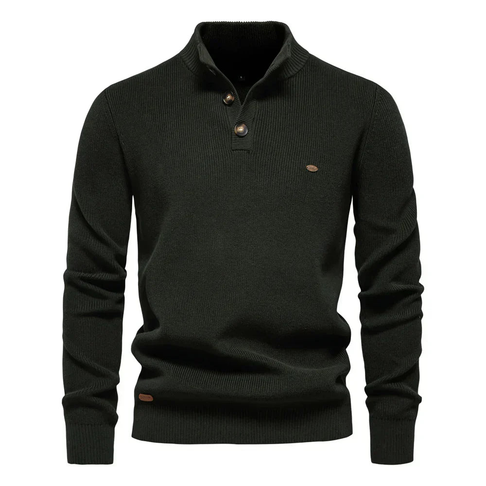 DIMITRI™ Baumwollpullover Mit Knopf - Zeitloses Design & Maximaler Komfort Für Jedes Outfit