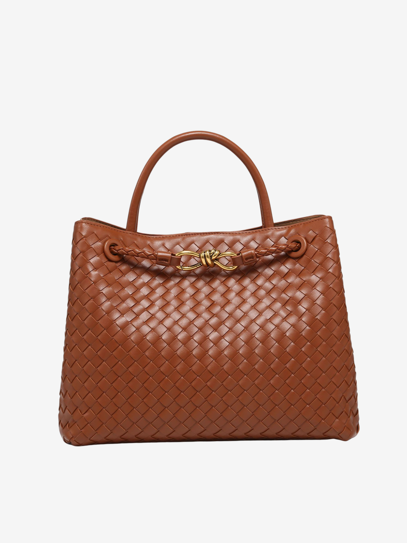 Vivienne | Klassische Oversized Woven Bag Aus Veganer Leder