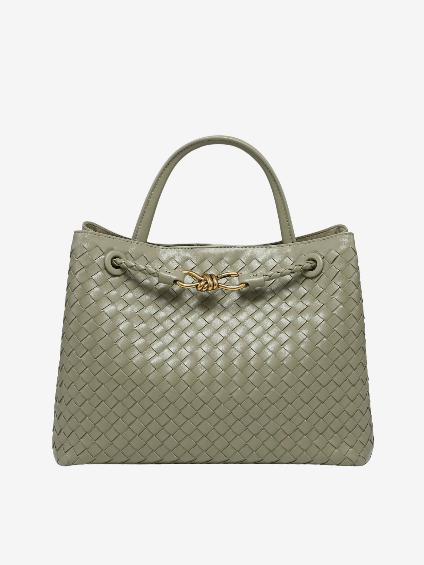 Vivienne | Klassische Oversized Woven Bag Aus Veganer Leder