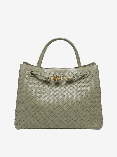 Vivienne | Klassische Oversized Woven Bag Aus Veganer Leder