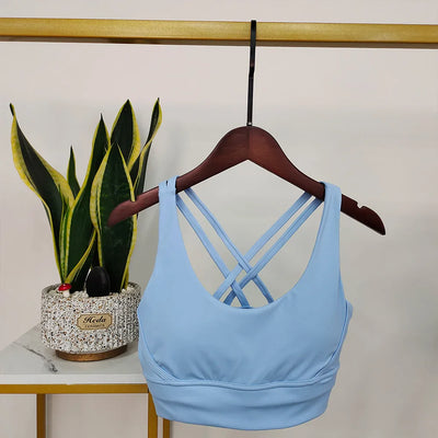 Damen Sport-BH Push-Up Mit Offenem Rücken