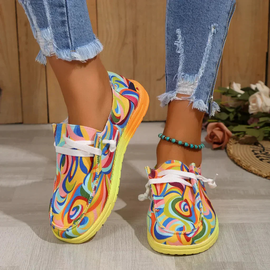 Juna - Bunte Damen-Sneaker mit orthopädischer Sohle