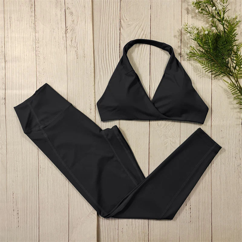 2-Teiliges Luxus Yoga Set Für Frauen – Sportbekleidung